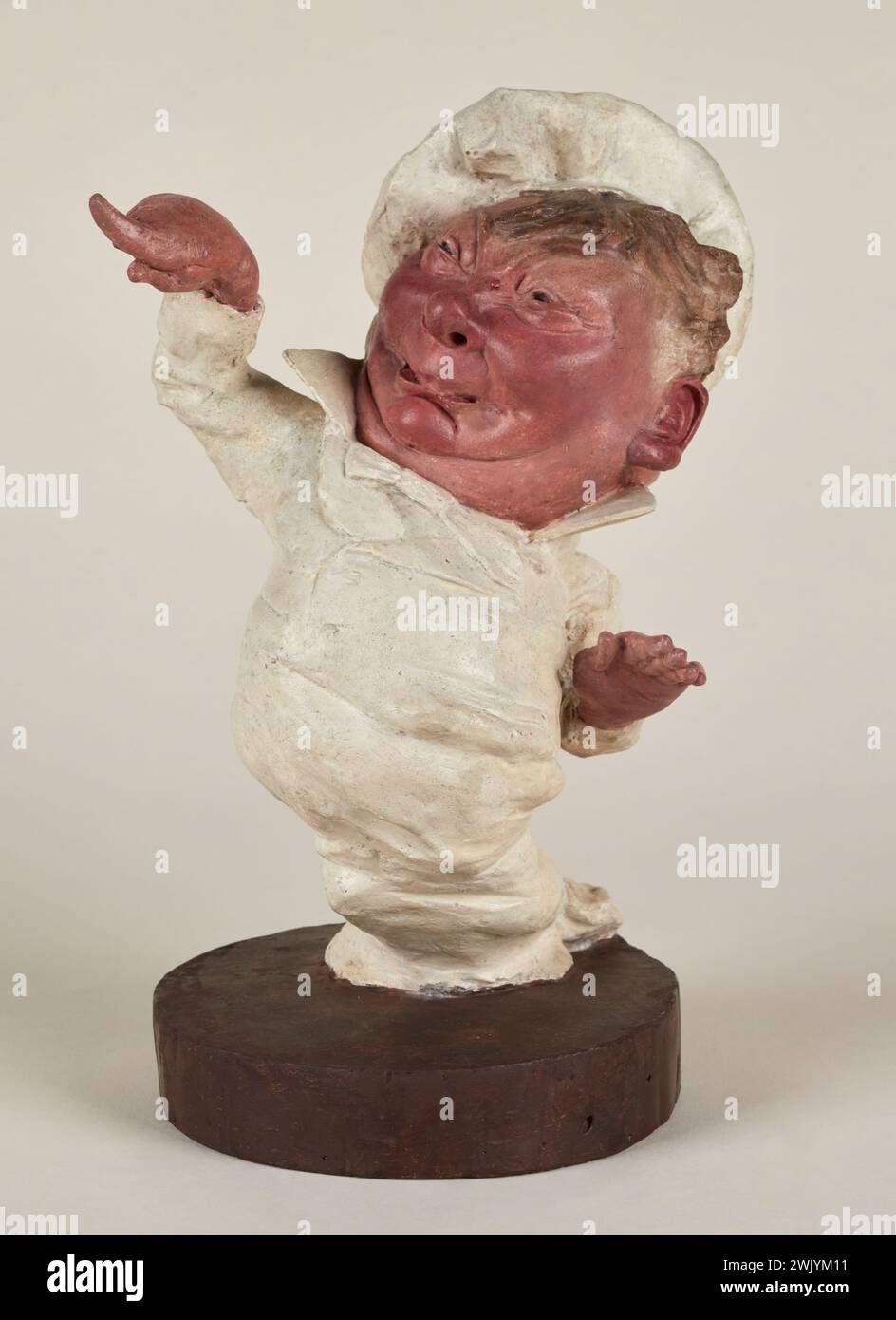 Bourbier, Paul, un uomo molto buono e molto grande. Ritratto-carica di Daubray, Michel-René Thibault dit (1837-1892), attore e cantante di operetta, 1886. Intonaco policromo. Museo Carnavalet, storia di Parigi. Foto Stock