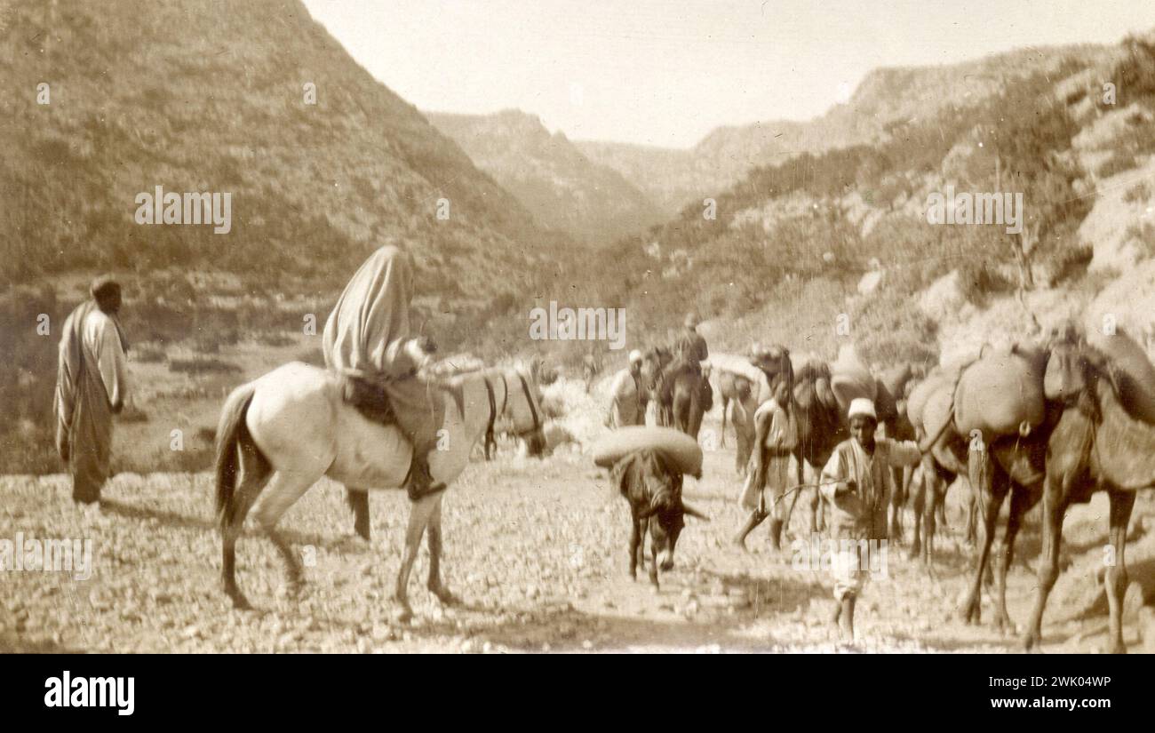1912 guerra italo-turca o turco-italiana - esercito italiano in Cirenaica, Libia Foto Stock