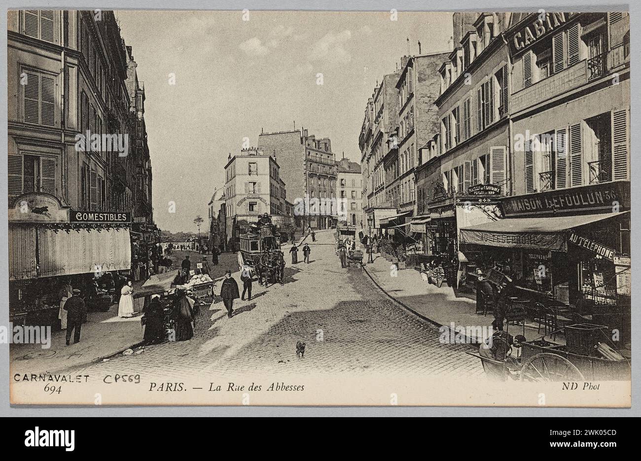 Phototypie Pierre Coltman, 342 Paris la Gare d'Orléans /(Quai d'Orsay) (titolo registrato (lettera))). Cartone, tipografia, fototipia. Museo Carnavalet, storia di Parigi. Foto Stock