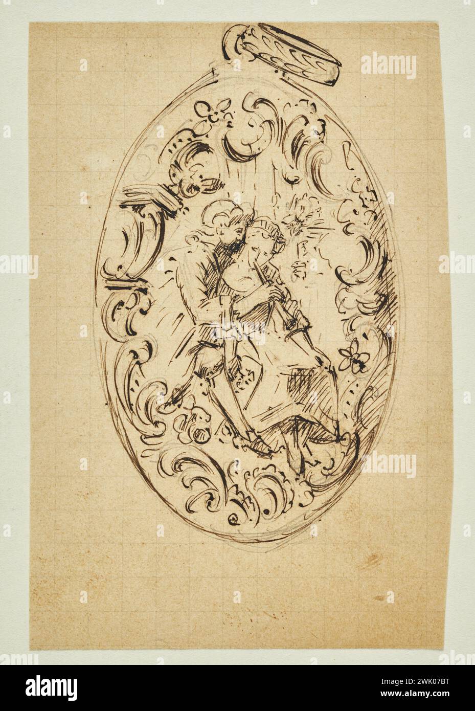 Deraisme, Pierre -Georges (n.1859 - D.1932), 1895 1895. grafite e inchiostro sul blocco. Petit Palais, Museo di Belle Arti della città di Parigi. Foto Stock