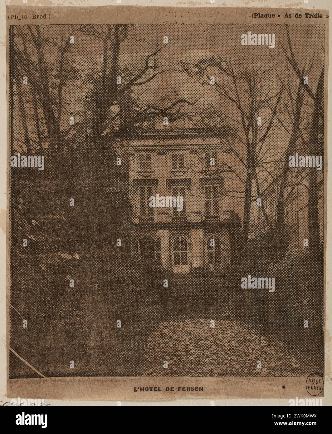 Photo Brod, The Fersen / Comoedia hotel, 3 novembre 1913. [Titolo registrato (lettera)], 1913-11-03. Processo fotomeccanico. Museo Carnavalet, storia di Parigi. Foto Stock