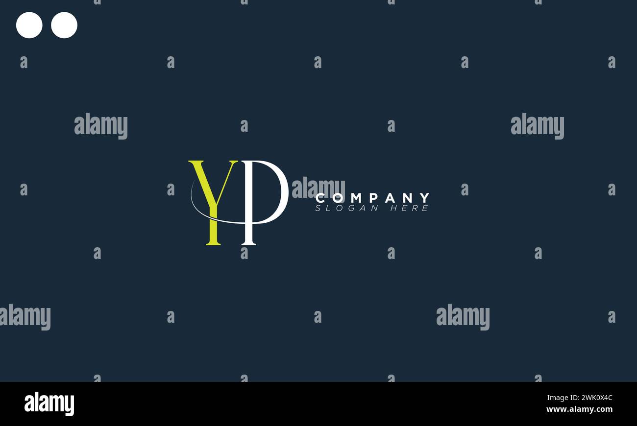 LETTERE ALFABETICHE YP iniziali logo monogramma Illustrazione Vettoriale