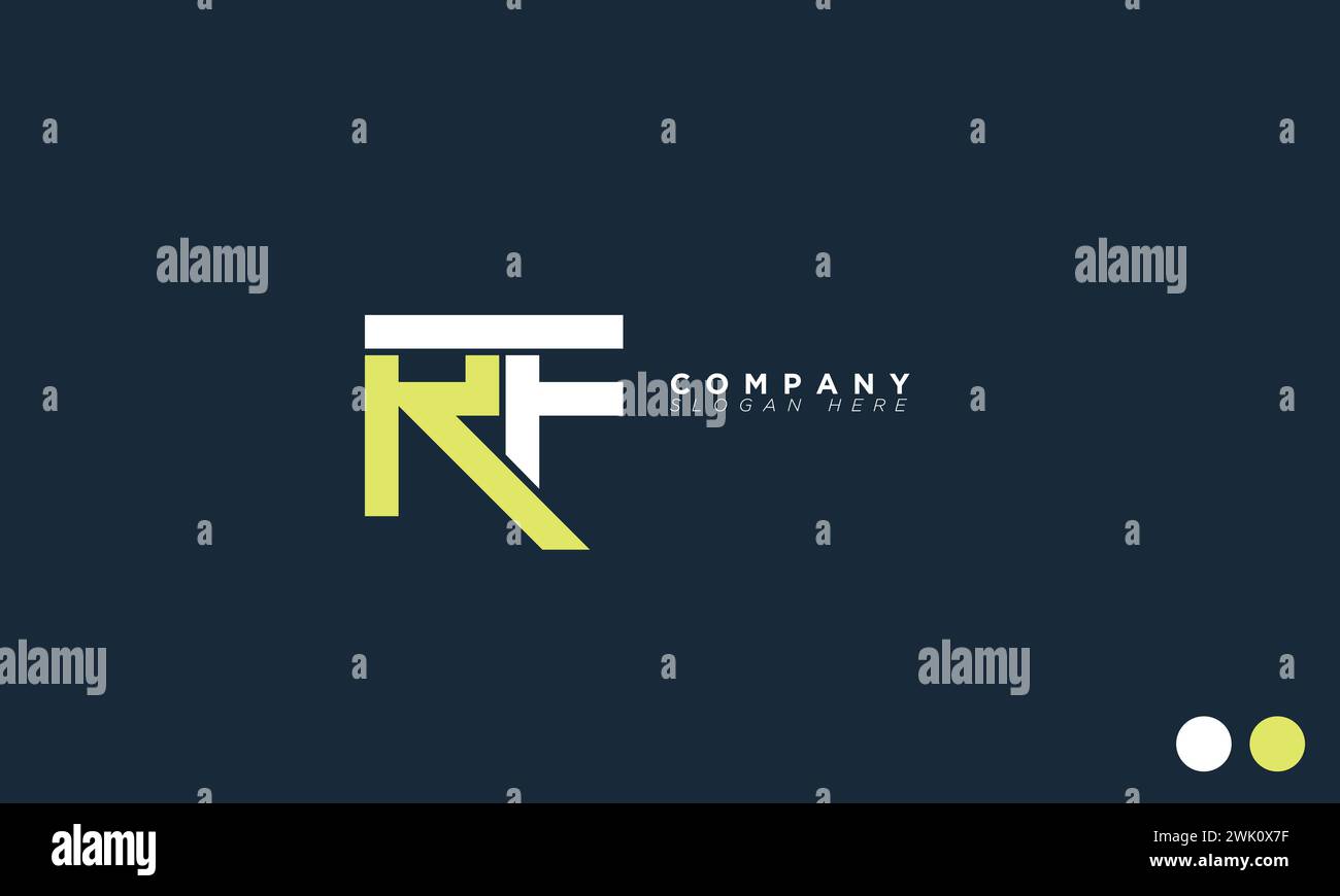 Lettere dell'alfabeto RF iniziali logo monogramma Illustrazione Vettoriale