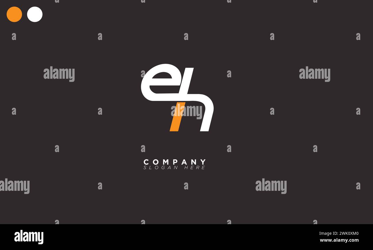 Lettere alfabetiche EH iniziali logo monogramma Illustrazione Vettoriale