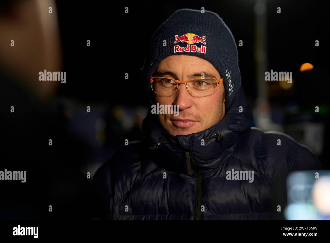 Thierry Neuville del Belgio durante la 15a tappa del Rally di Svezia, seconda prova del Campionato del mondo Rally FIA, a Umea, Svezia, il 17 febbraio 2024. Foto: PEO Möller / LocalEyes / TT kod 11549 Foto Stock