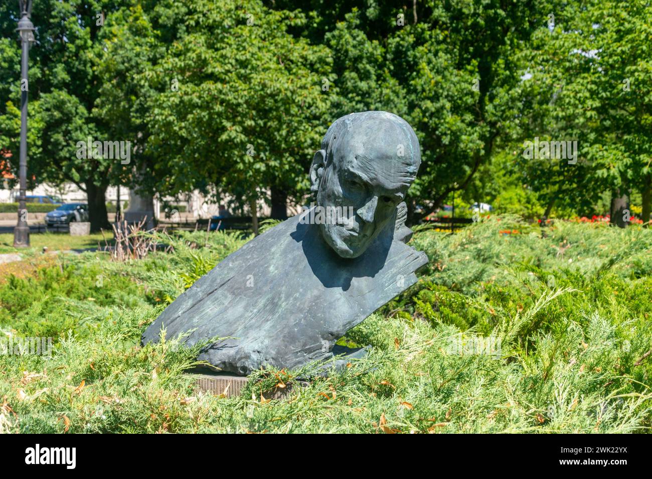 Bydgoszcz, Polonia - 9 luglio 2023: Scultura di Swiatoslaw Richter. Foto Stock