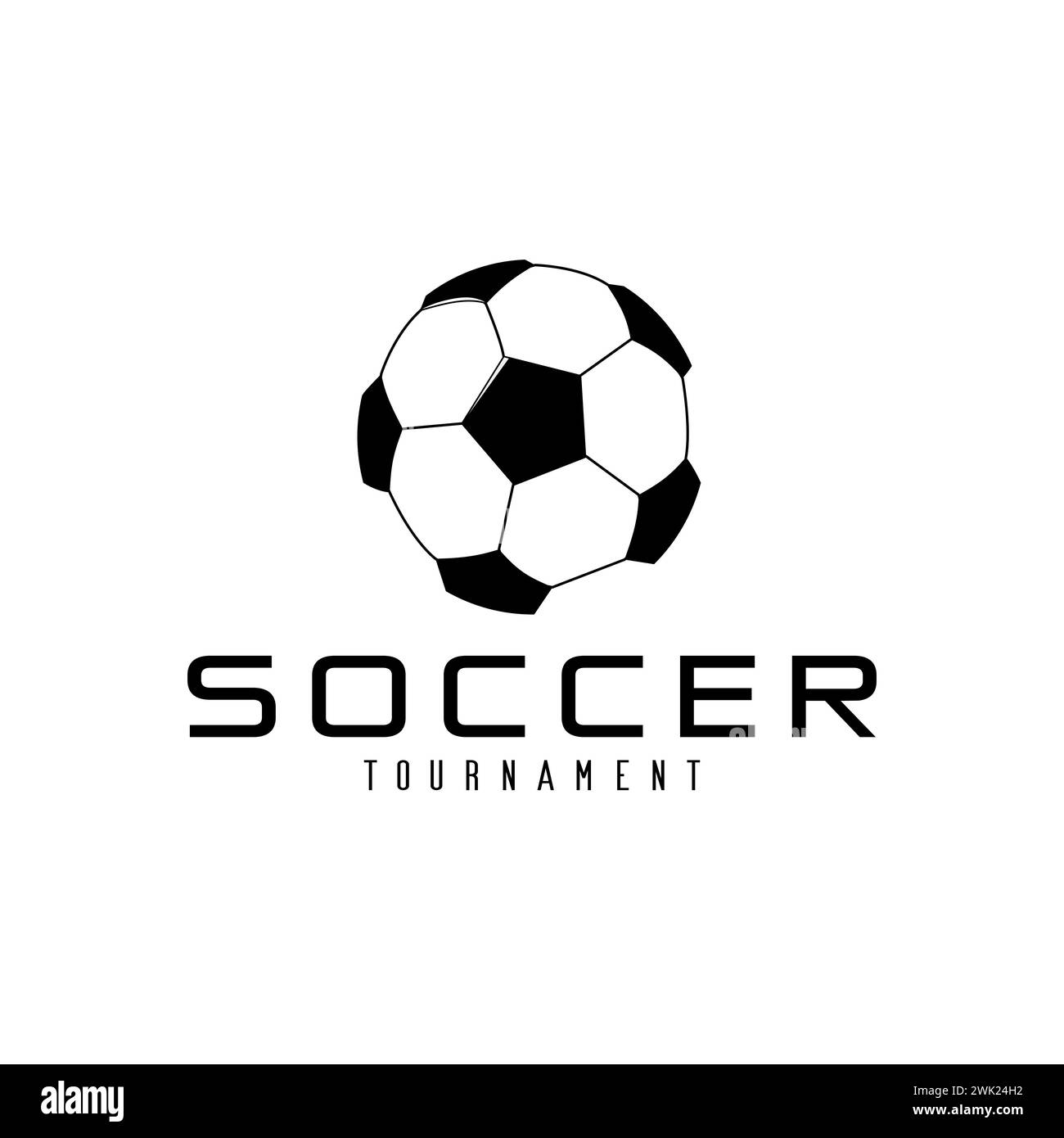 Logo Modern Professional Soccer Tournament Illustrazione Vettoriale