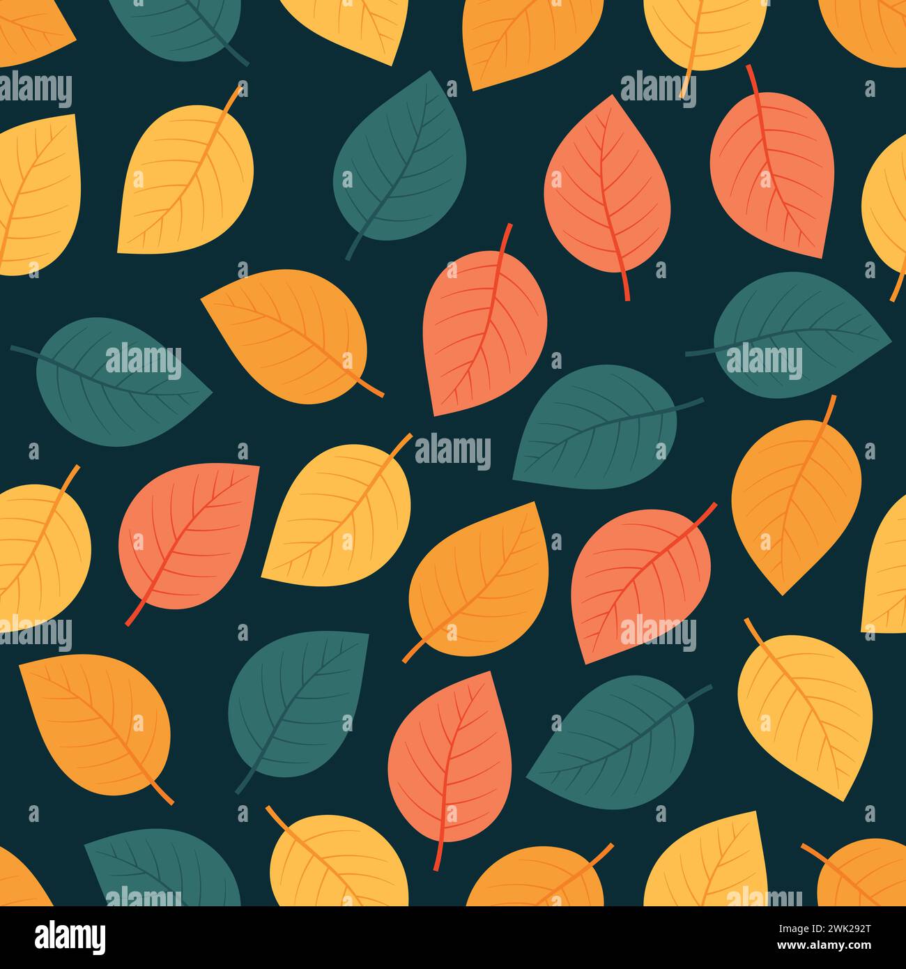 Design a foglie colorate Illustrazione Vettoriale