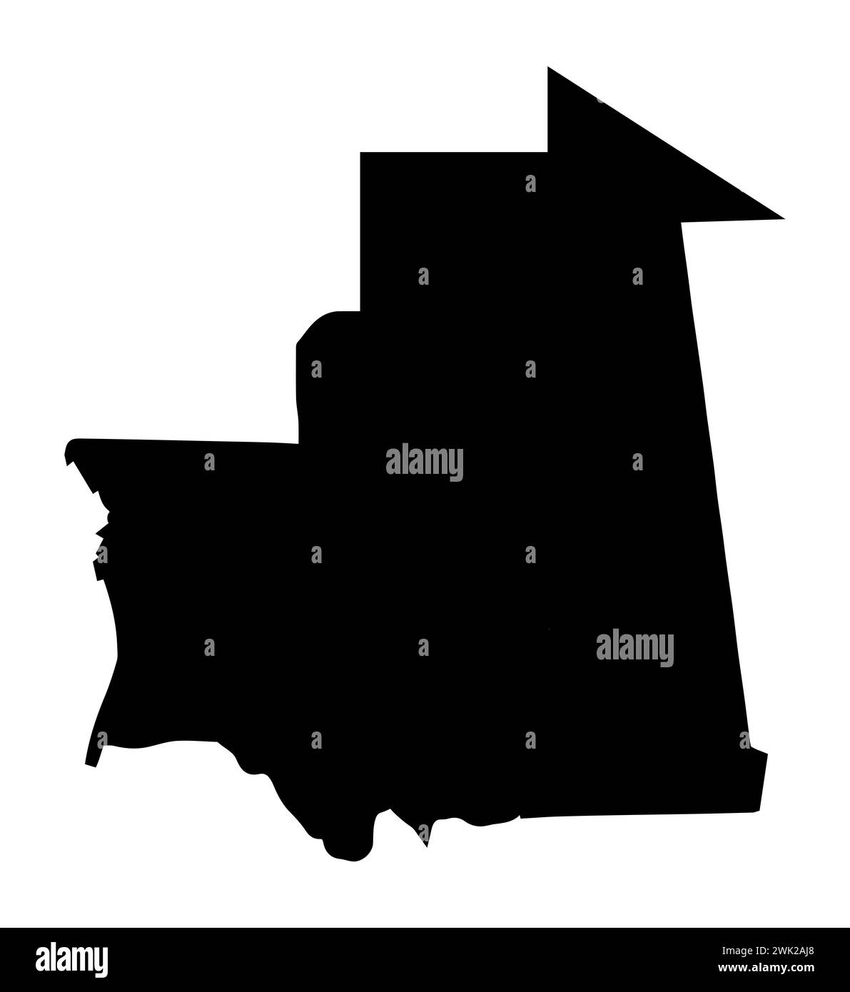 Mappa della Lega Araba della Mauritania Foto Stock