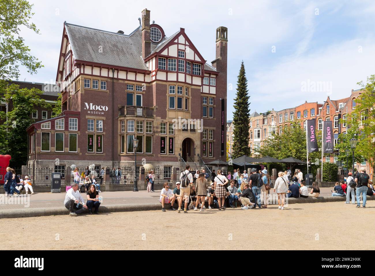 Museo Moco sulla piazza dei musei di Amsterdam. Foto Stock