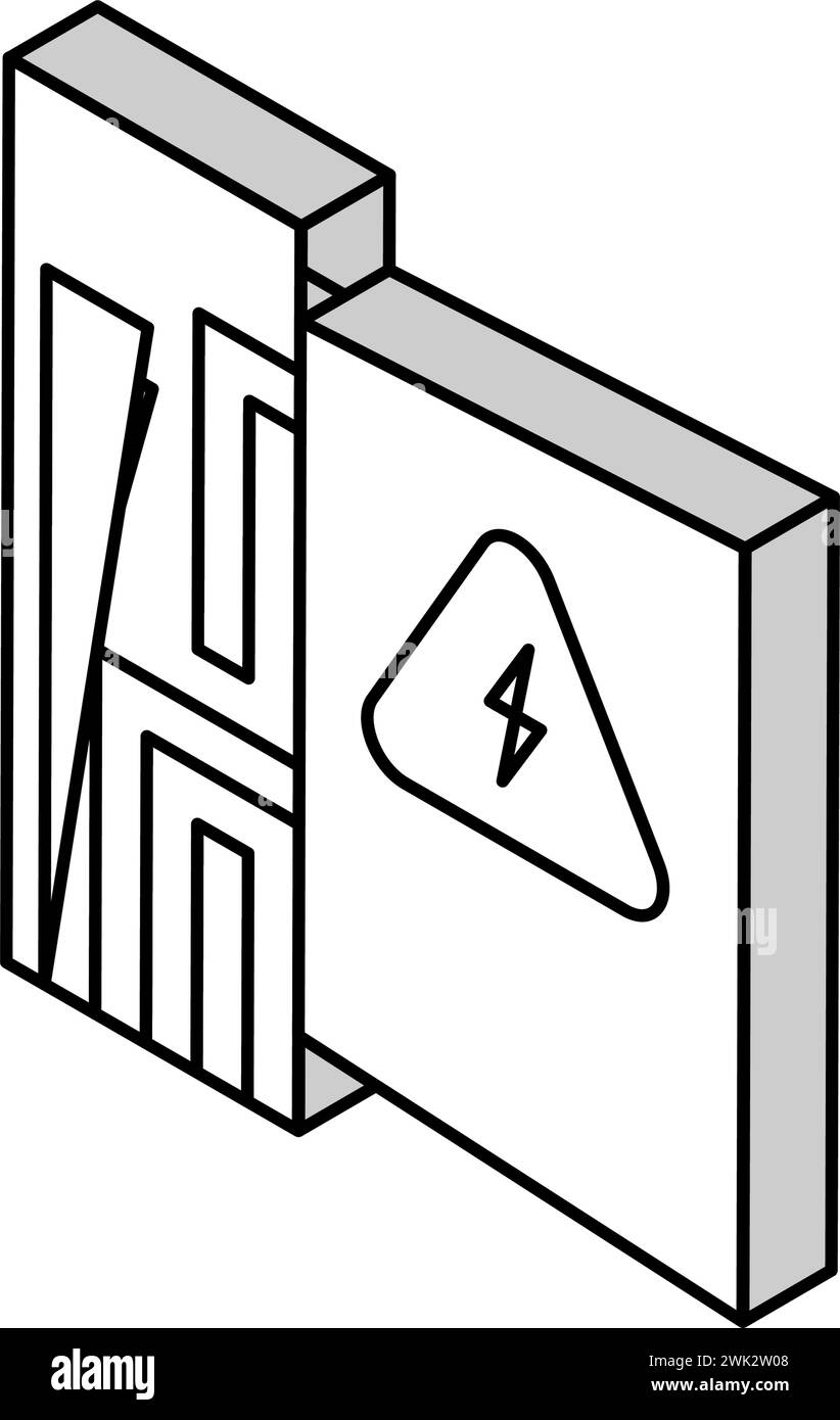 illustrazione vettoriale dell'icona isometrica del quadro di comando Illustrazione Vettoriale