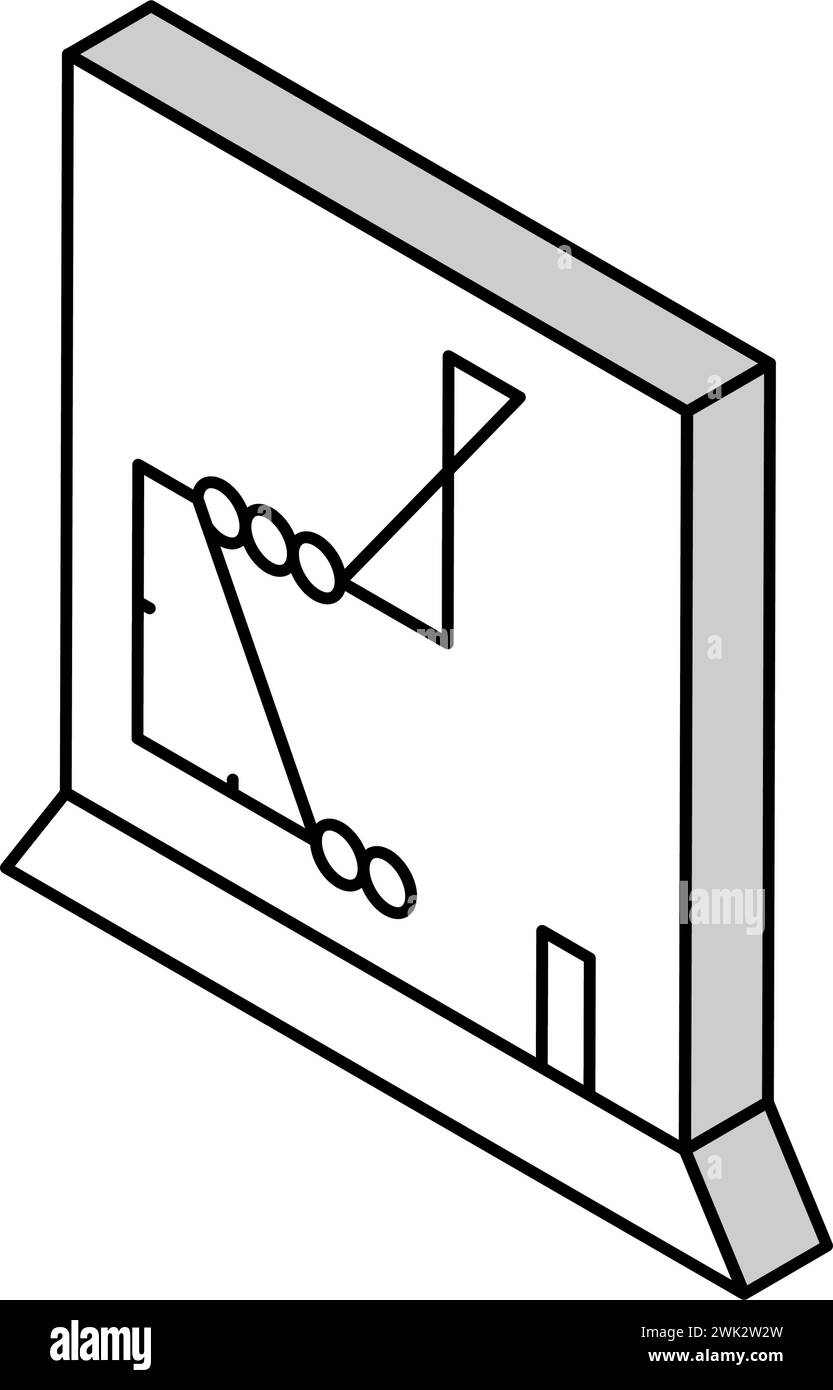 illustrazione vettoriale dell'icona isometrica del cablaggio elettrico Illustrazione Vettoriale
