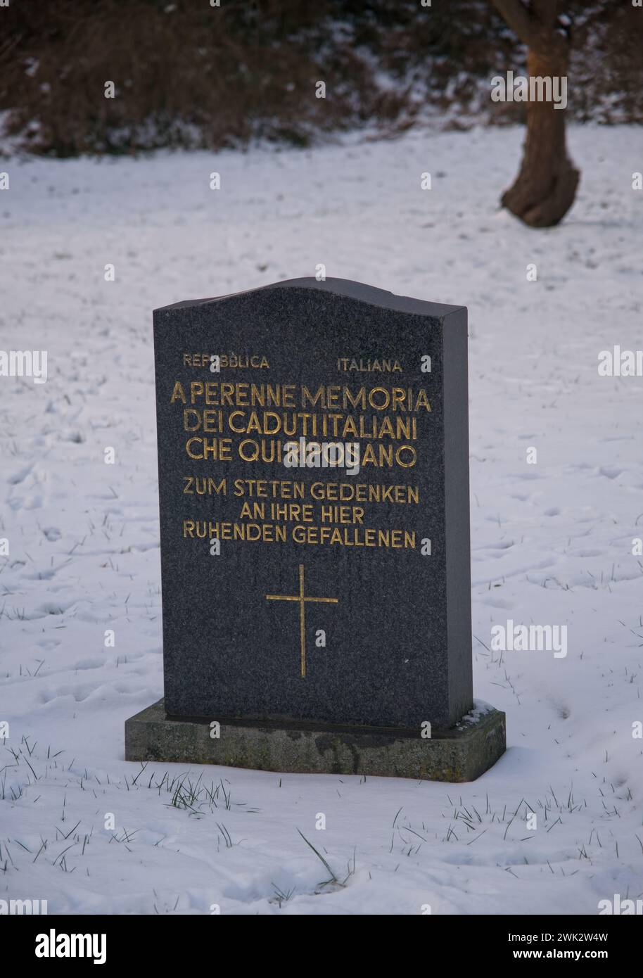 Grossbeeren, Germania - 20 gennaio 2024: Questo memoriale commemora il campo di lavoro forzato Grossbeeren istituito dalla Gestapo e dalle sue vittime durante il secondo Foto Stock