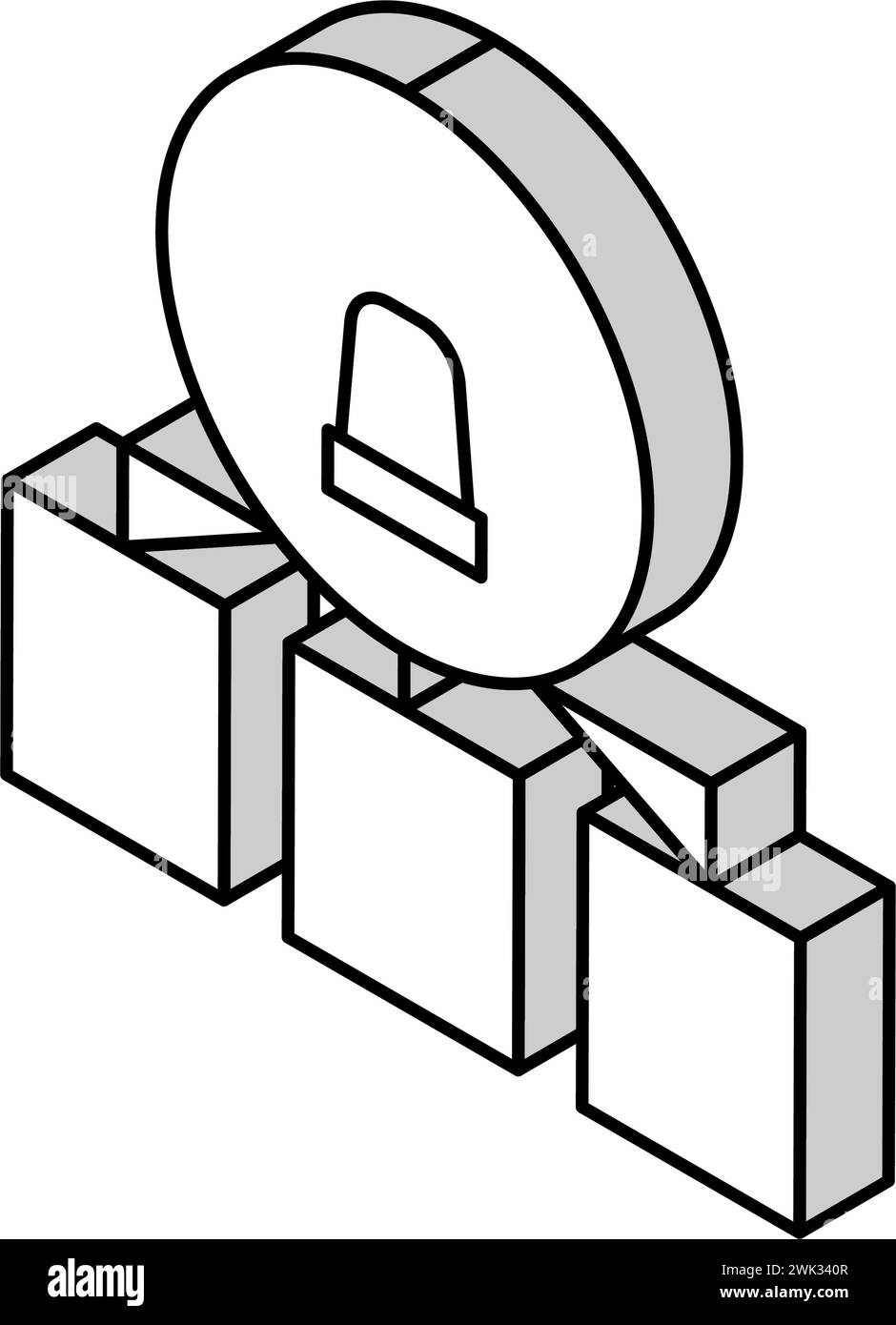 documentazione con illustrazione vettoriale dell'icona isometrica degli incidenti Illustrazione Vettoriale