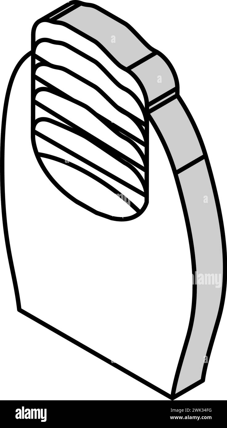 illustrazione vettoriale dell'icona isometrica del fungo dell'unghia Illustrazione Vettoriale