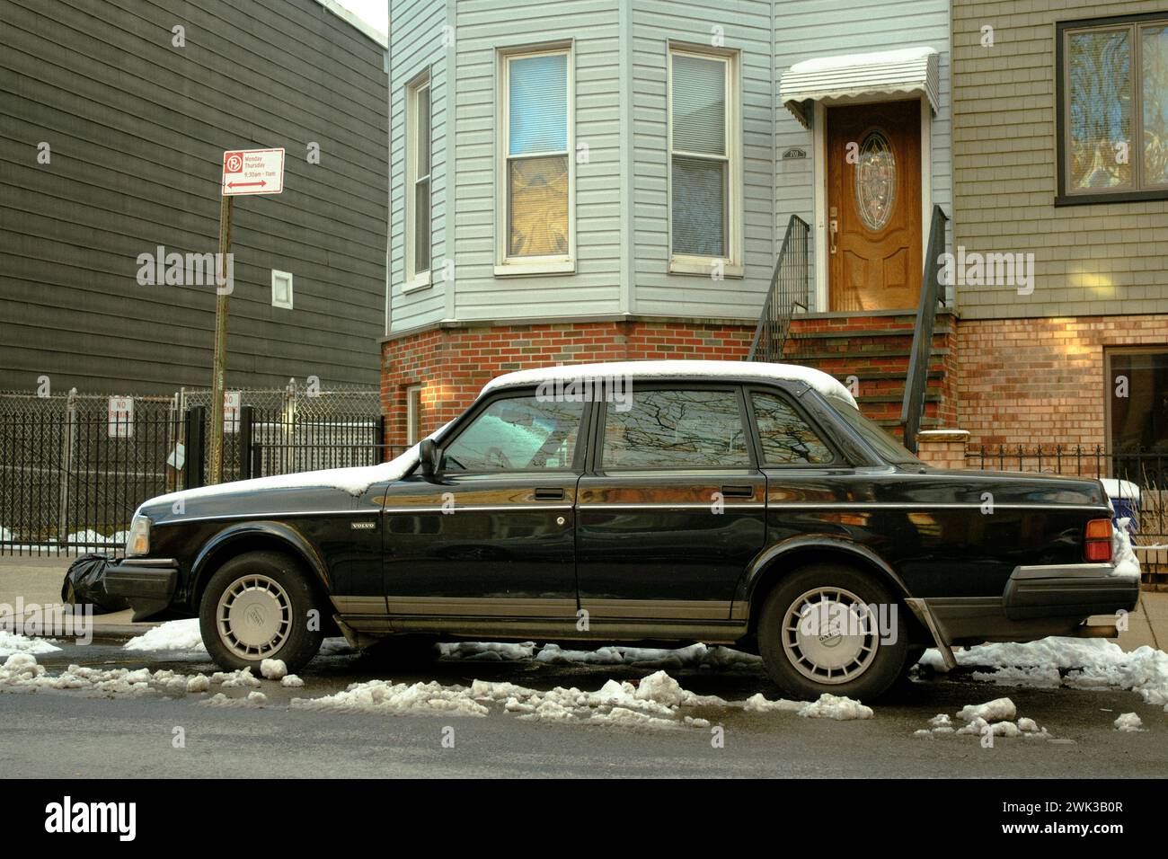 Auto Volvo d'epoca a Greenpoint, Brooklyn, New York Foto Stock