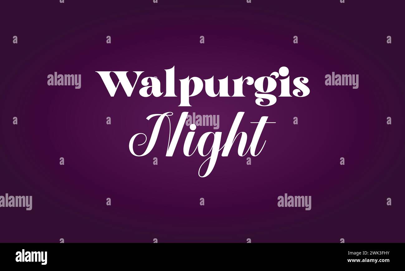 Walpurgis Night Stylish Text illustrazione Illustrazione Vettoriale