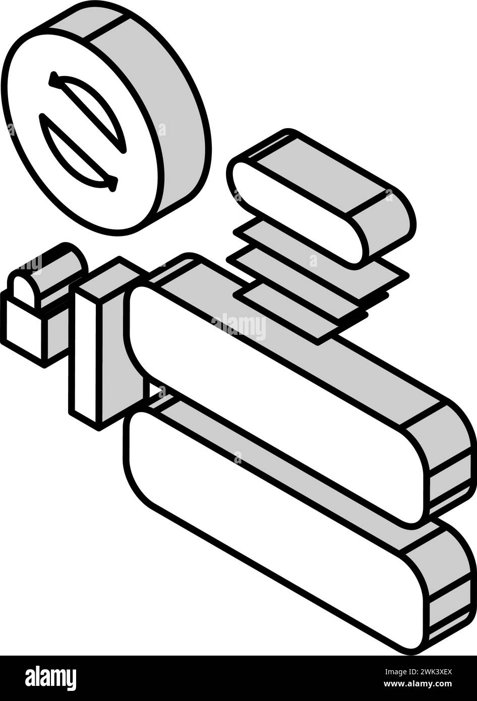 password non riuscita icona isometrica simbolo illustrazione vettoriale Illustrazione Vettoriale