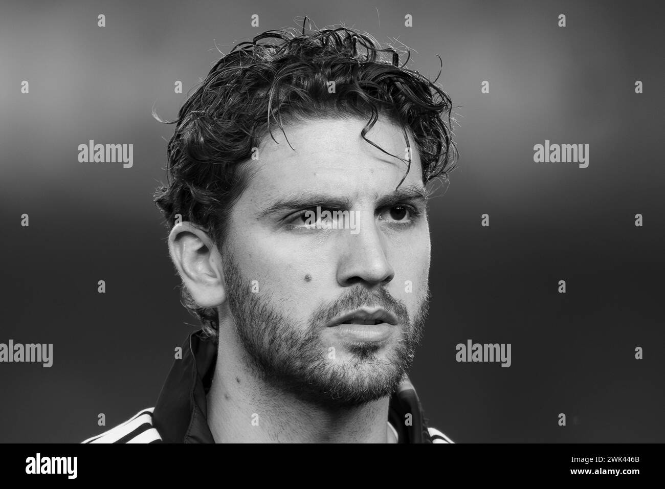 Manuel Locatelli (Juventus) durante la partita di serie A italiana tra Hellas Verona 2-2 Juventus allo stadio Marcantonio Bentegodi il 17 febbraio 2024 a Verona. Crediti: Maurizio Borsari/AFLO/Alamy Live News Foto Stock
