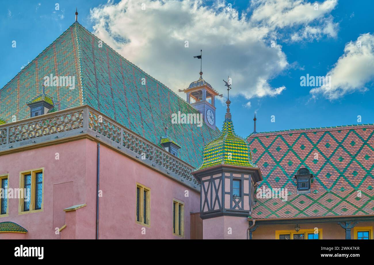 Colmar, Francia, l'Ancienne Douane (vecchio edificio personalizzato) nella città vecchia Foto Stock