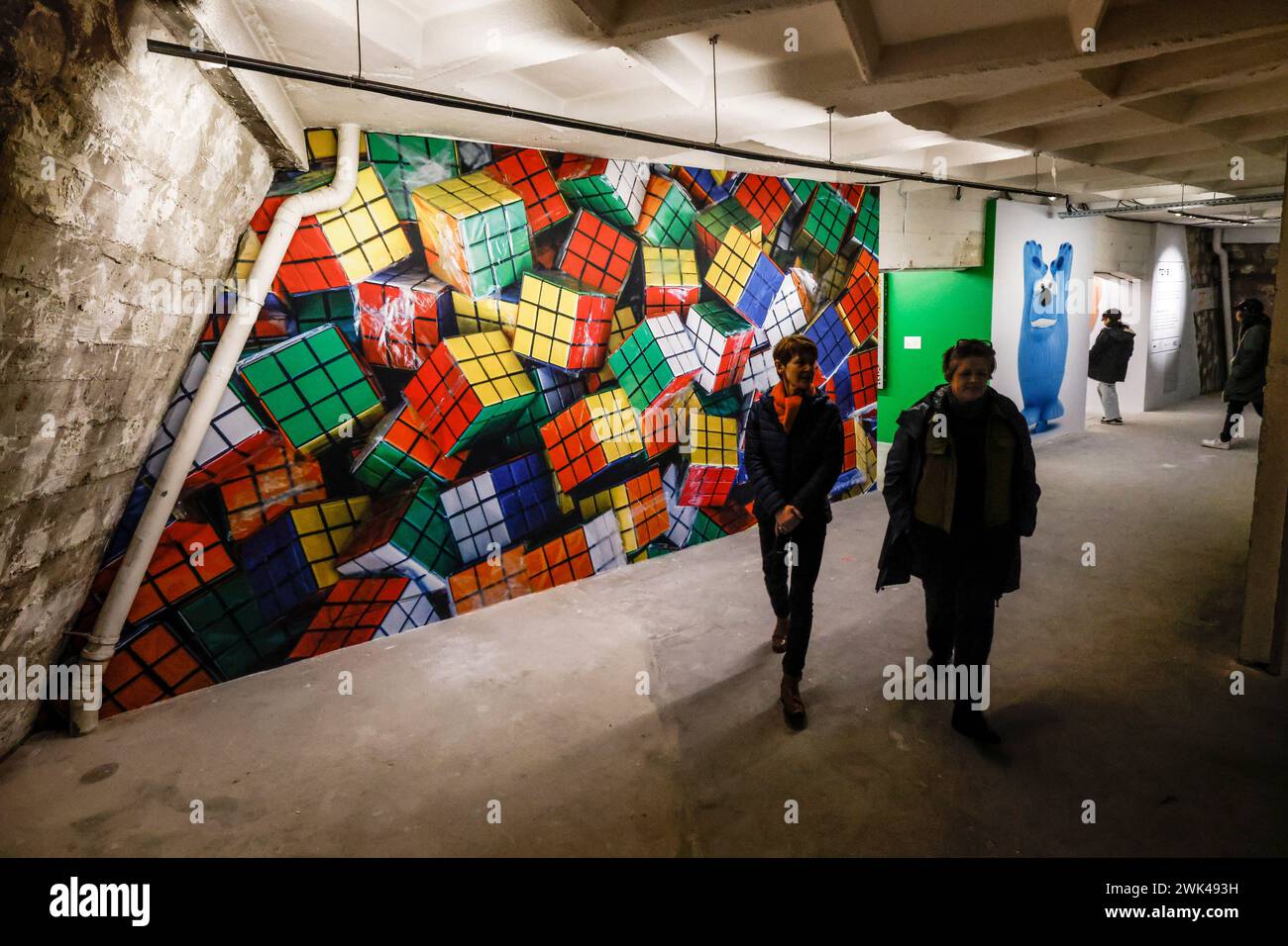LA STAZIONE SPAZIALE DI INVADER, UNA STRAORDINARIA MOSTRA A PARIGI Foto Stock