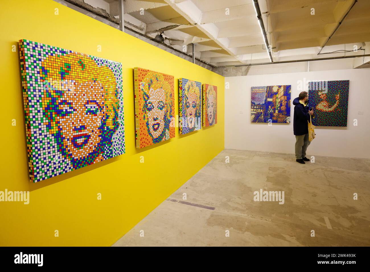 LA STAZIONE SPAZIALE DI INVADER, UNA STRAORDINARIA MOSTRA A PARIGI Foto Stock