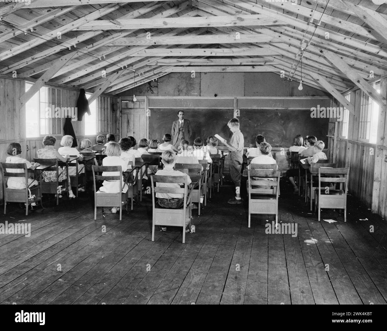 Scuola, Red House, West Virginia, circa 1940 Foto Stock