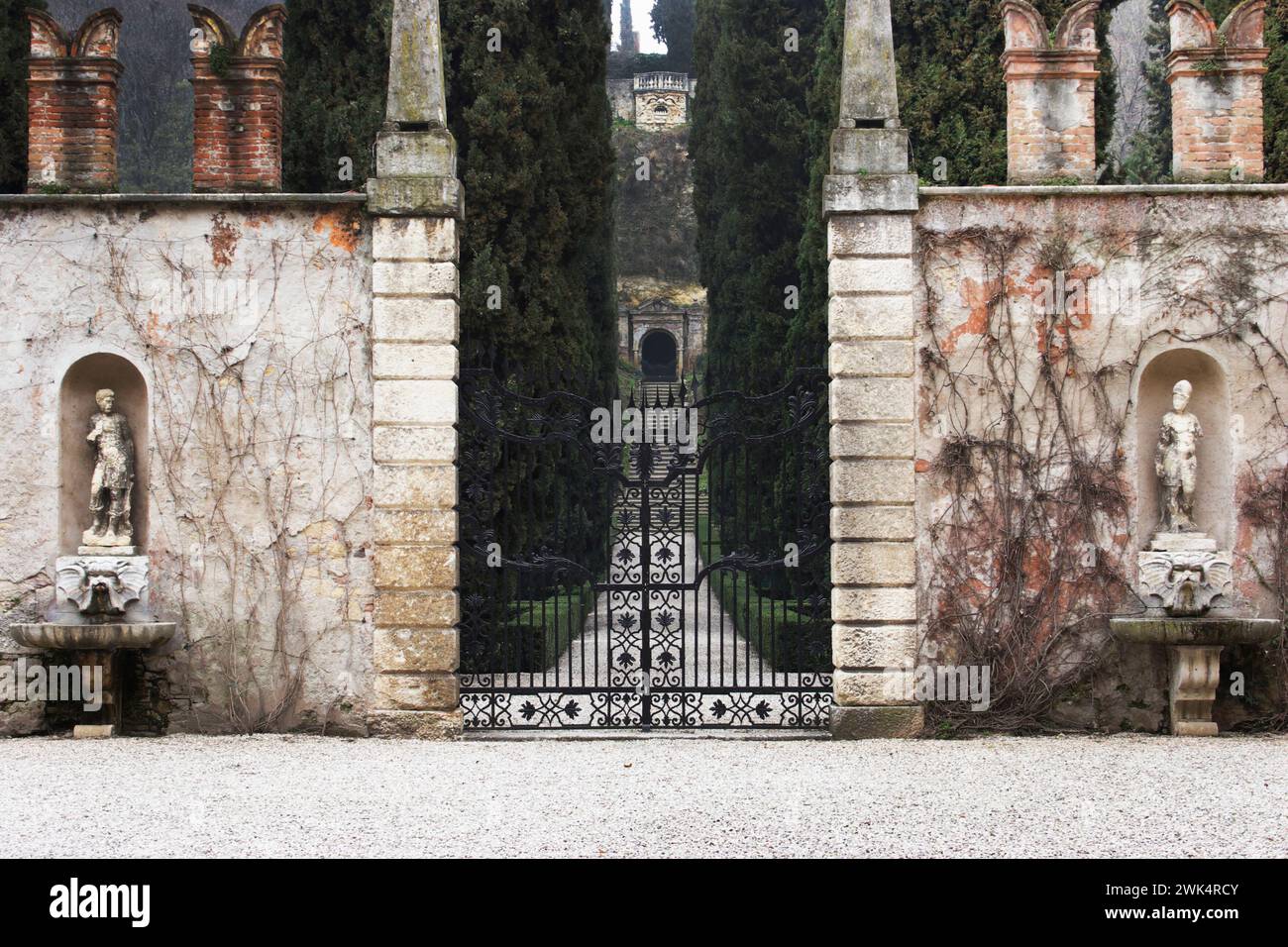 Dettagli in The giusti Garden, Verona, Italia Foto Stock