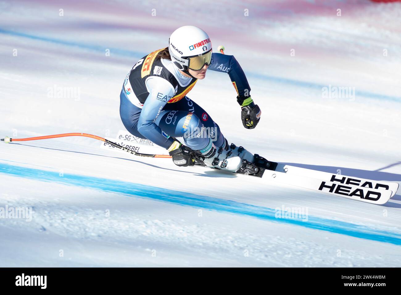 Cortina d’Ampezzo, Italia 28 gennaio 2024. LA RUNGGALDIER Teresa (Ita) gareggia nella Audi Fis Alpine World Cup Women's Super-G Race sull'Olym Foto Stock