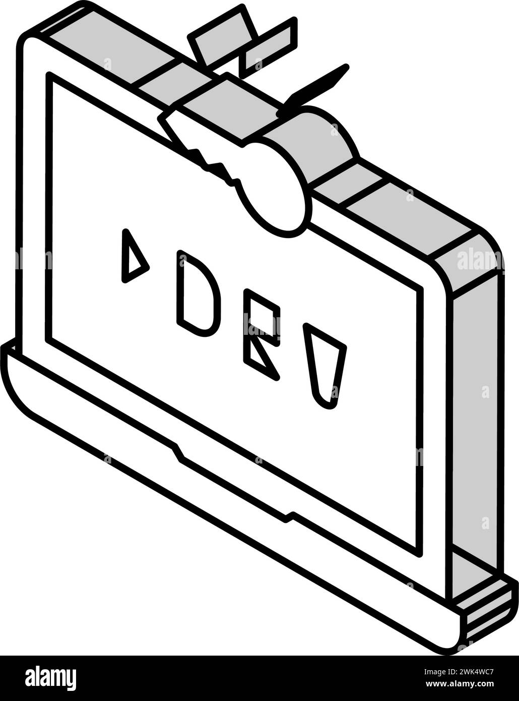 illustrazione vettoriale icona isometrica del software di sviluppo Illustrazione Vettoriale