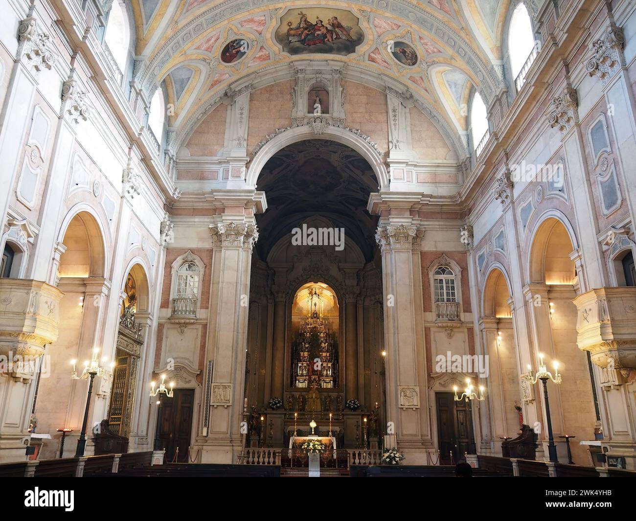 Altare, Igreja Paroquial de São Nicolau e São Julião, Chiesa di San Nicola, Lisbona, Lisboa, Lissabon, Lisszabon, Portogallo Foto Stock