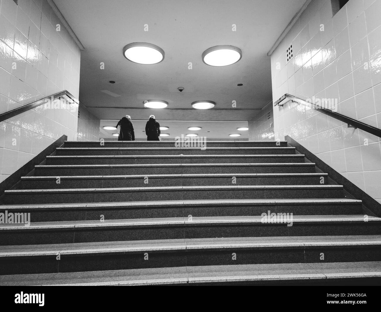 Scala della metropolitana di Berlino Foto Stock