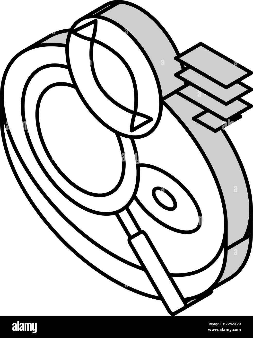 illustrazione vettoriale icona isometrica indicatore di riuscita fertilizzazione Illustrazione Vettoriale