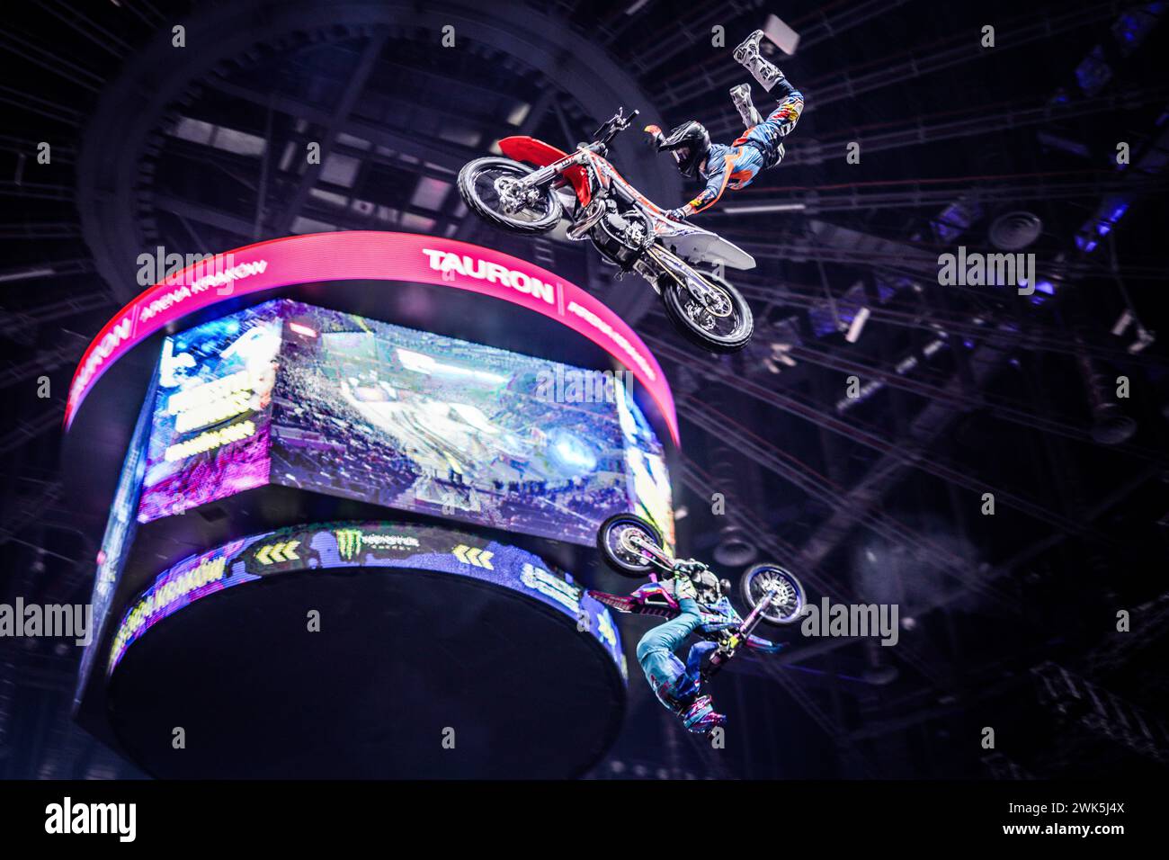 Eroi freestyle. FMX e quad show. Polonia, Cracovia. Foto Stock