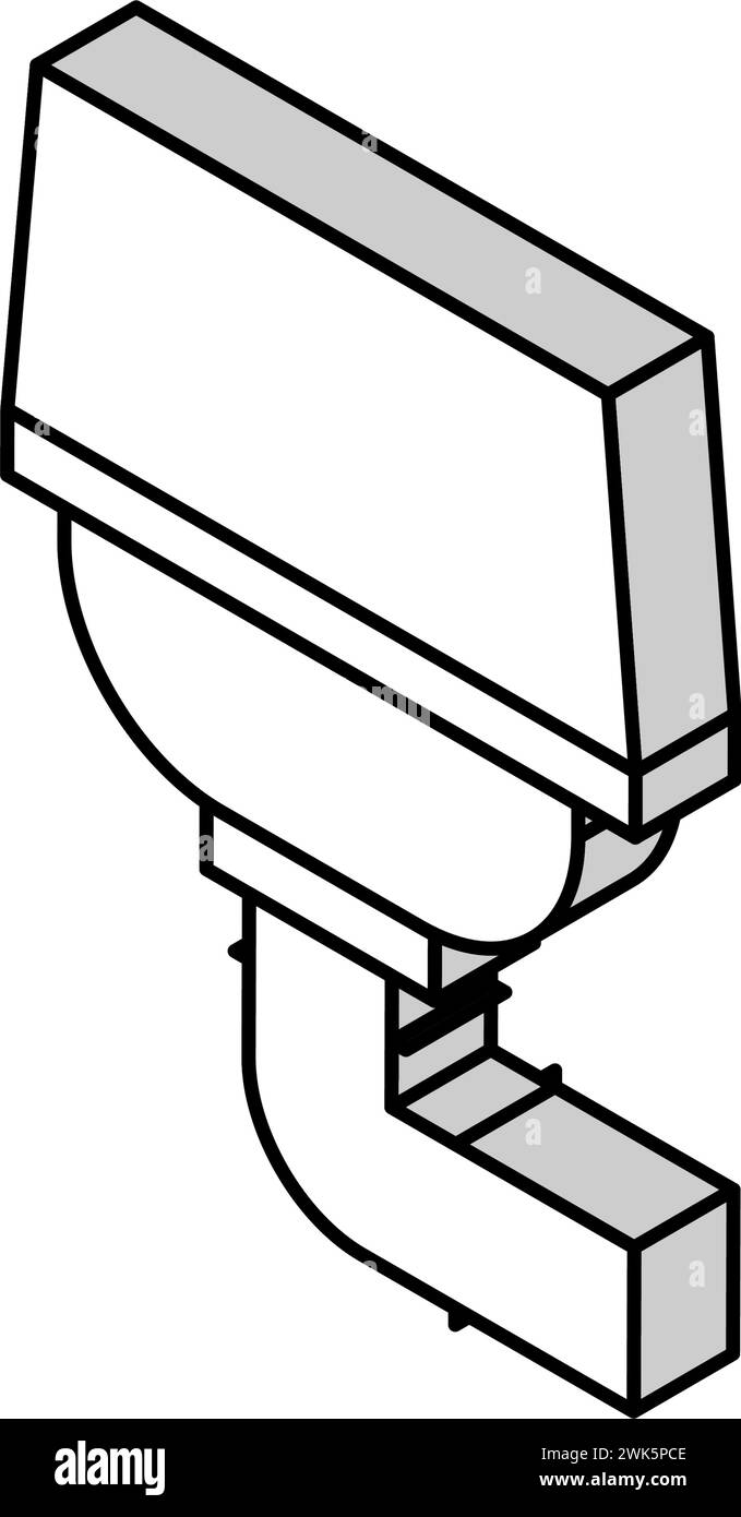 illustrazione vettoriale icona isometrica del filtro del sistema di drenaggio Illustrazione Vettoriale