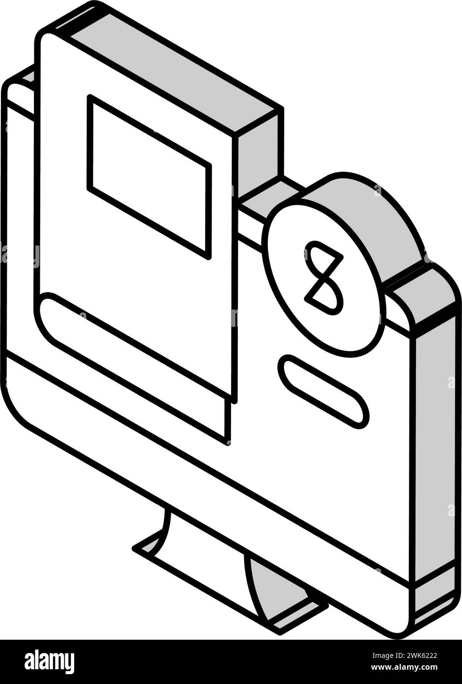 illustrazione vettoriale icona isometrica del reparto libreria Illustrazione Vettoriale