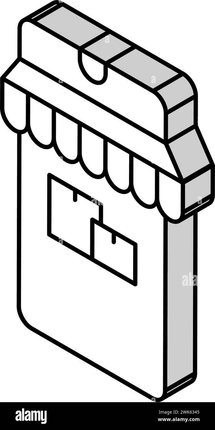 illustrazione vettoriale dell'icona isometrica del reparto di consegna Illustrazione Vettoriale