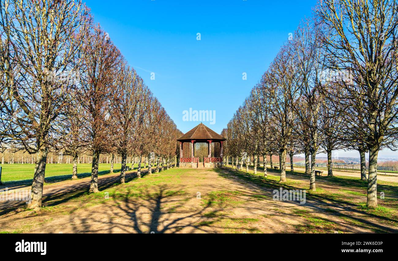 Giardini del castello di Saint Germain en Laye vicino a Parigi a Yvelines, Francia Foto Stock