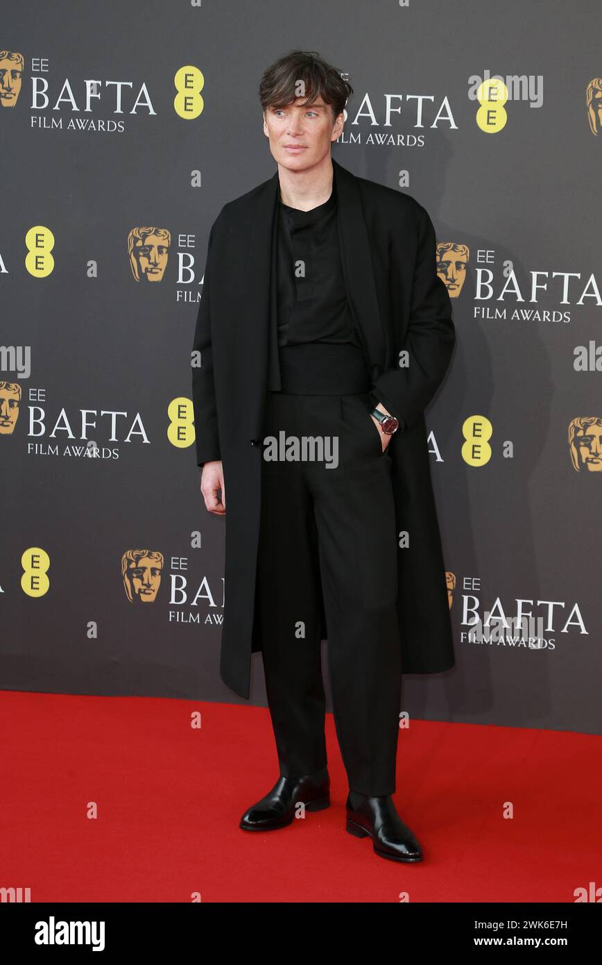 Londra, Regno Unito. 18 febbraio 2024. Cillian Murphy partecipa agli EE BAFTA Film Awards 2024 alla Royal Festival Hall di Londra. (Foto di Fred Duval/SOPA Images/Sipa USA) credito: SIPA USA/Alamy Live News Foto Stock