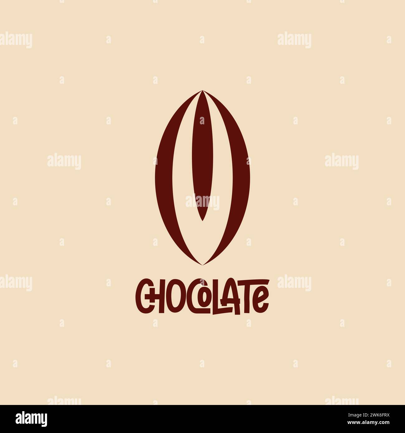 Vettore logo cioccolato. Icona del cioccolato Illustrazione Vettoriale