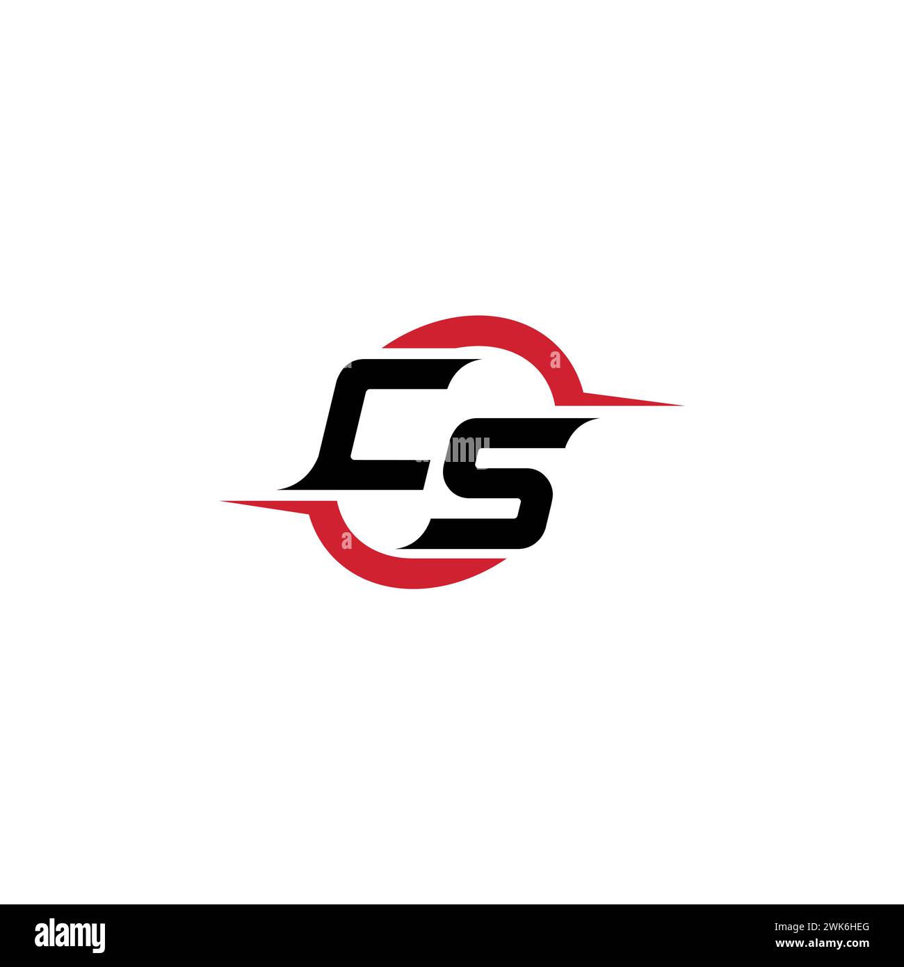 Logo iniziale CS concetto elegante e accattivante per esport o gaming come ispirazione Illustrazione Vettoriale