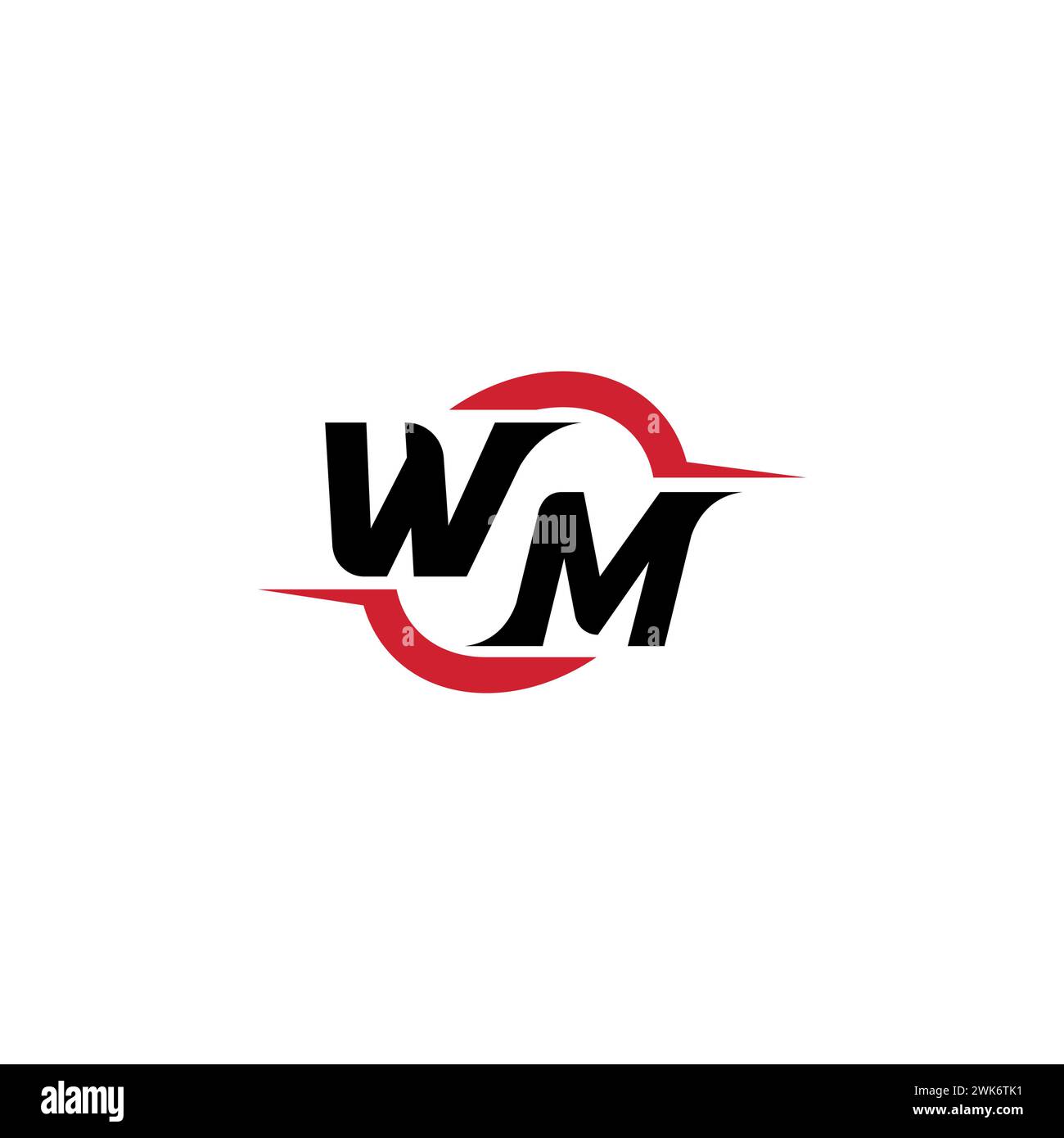 Logo WM Initial Concept elegante e accattivante per esport o gaming come ispirazione Illustrazione Vettoriale