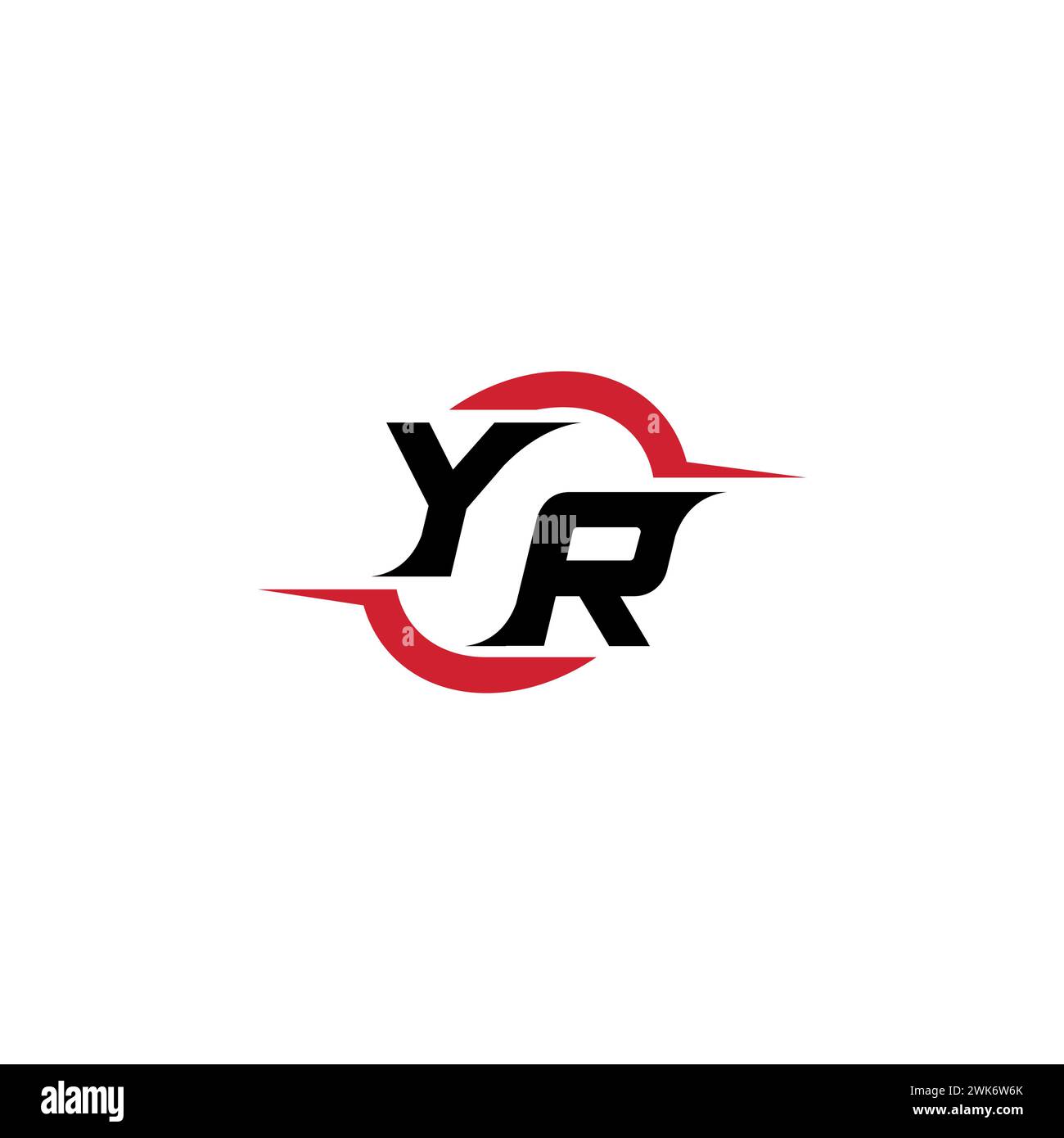Logo YR Initial Concept elegante e accattivante per esport o gaming come ispirazione Illustrazione Vettoriale