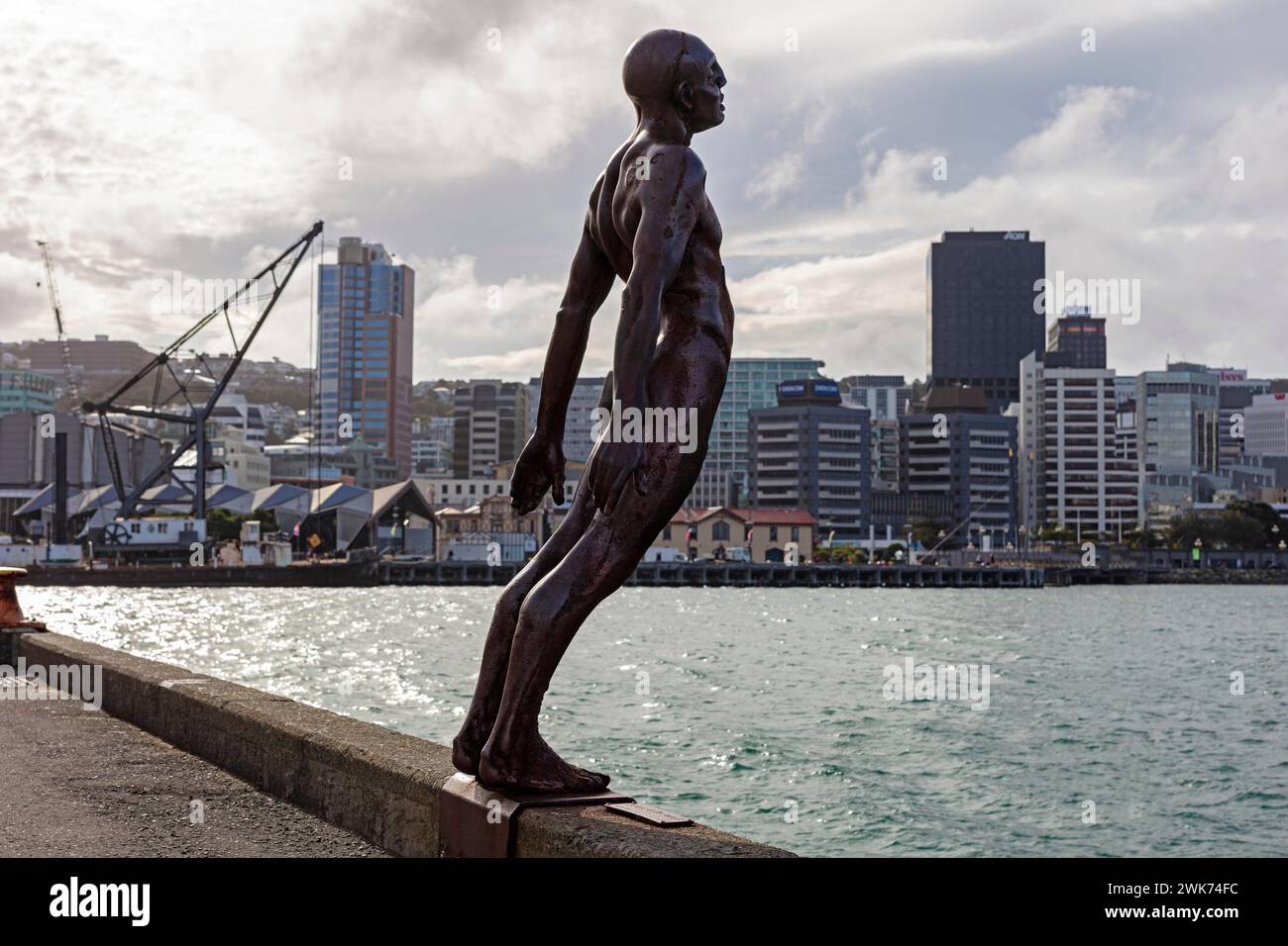 Solace in the Wind, Sculpture, Wellington, nuova Zelanda Foto Stock