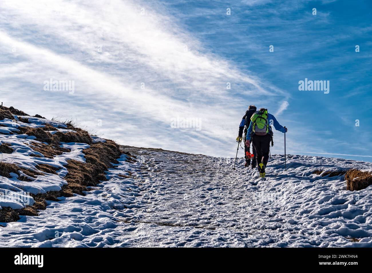 Trekking nelle alpi italiane della Valsassina Foto Stock