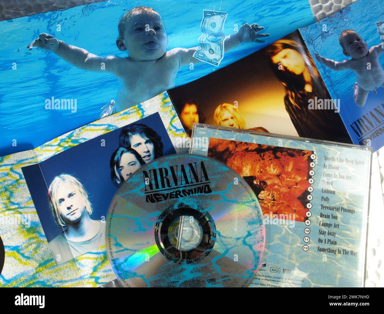 Mostra musicale - Nevermind album Nirvana CD Foto Stock