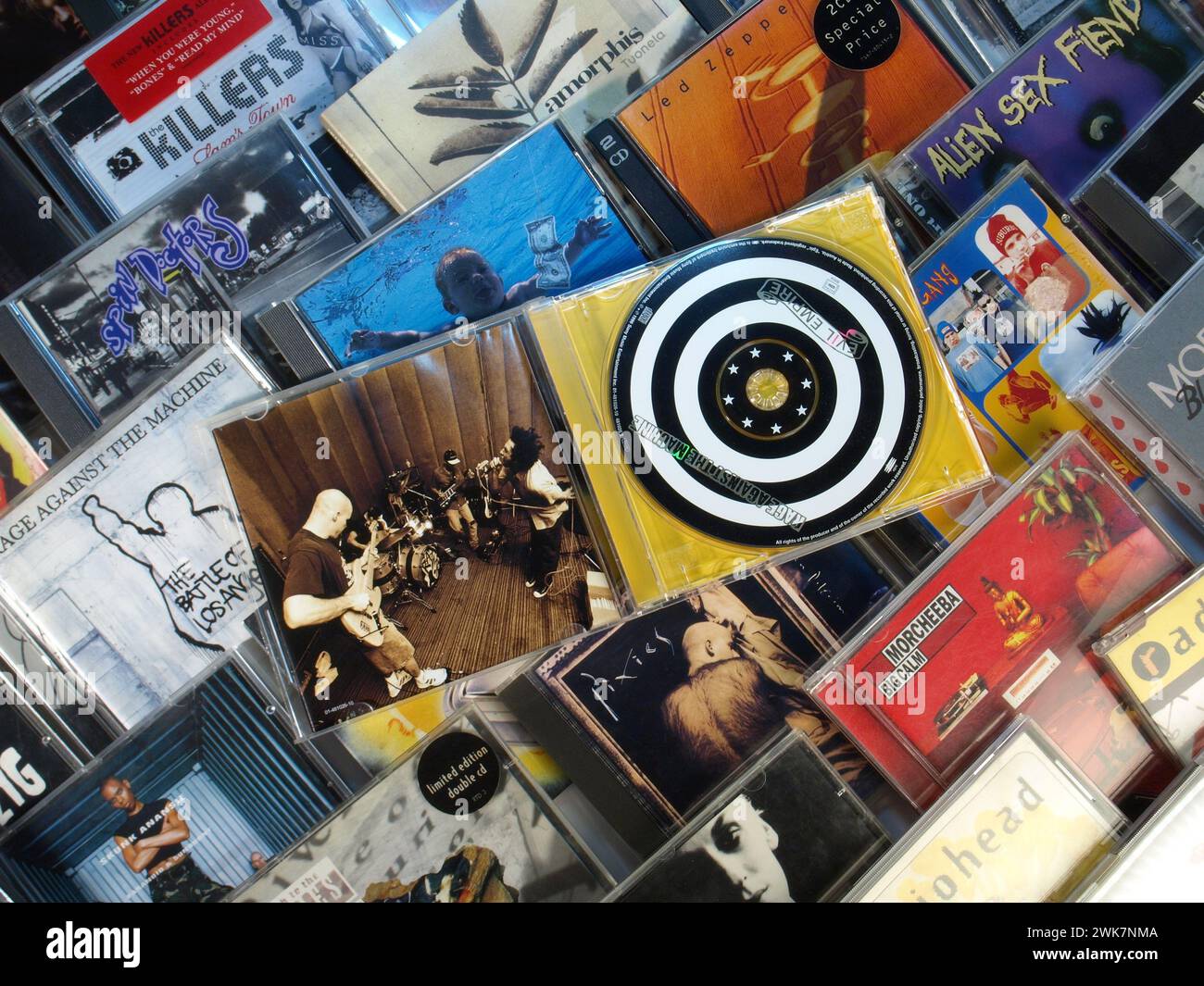 Music Exhibition - Rage Against the Machine, Evil Empire - Heavy metal e rap con influenze punk rock e funk Foto Stock