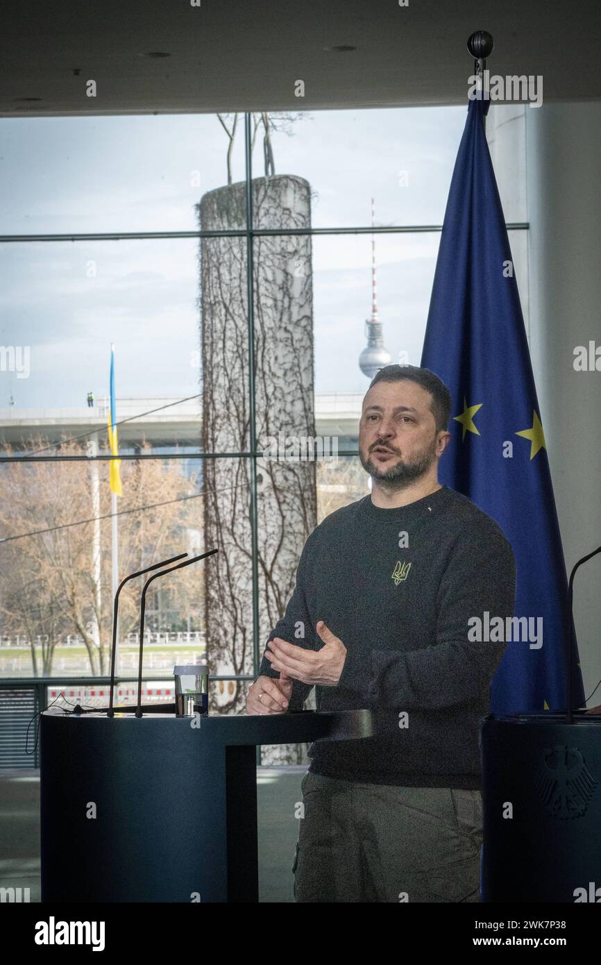 Arbeitsbesuch des Präsidenten der Ukraine a Berlino - il Presidente dell'Ucraina in visita di lavoro a Berlino - Arbeitsbesuch des Präsidenten der Ukraine a Berlino - il Presidente dell'Ucraina in visita di lavoro a Berlino - Wolodymyr SelenskyjArbeitsbesuch des Präsidenten der Ukraine a Berlino - il Presidente della Ucraina in visita di lavoro a Berlino - Arbeitsbesuch des Präsidenten der Ukraine a Berlino - il Presidente dell'Ucraina in visita di lavoro a Berlino - Wolodymyr Selenskyj, Berlin Berlin Deutschland Bundeskanzleramt *** visita di lavoro del Presidente dell'Ucraina a Berlino il Presidente di Ukra Foto Stock