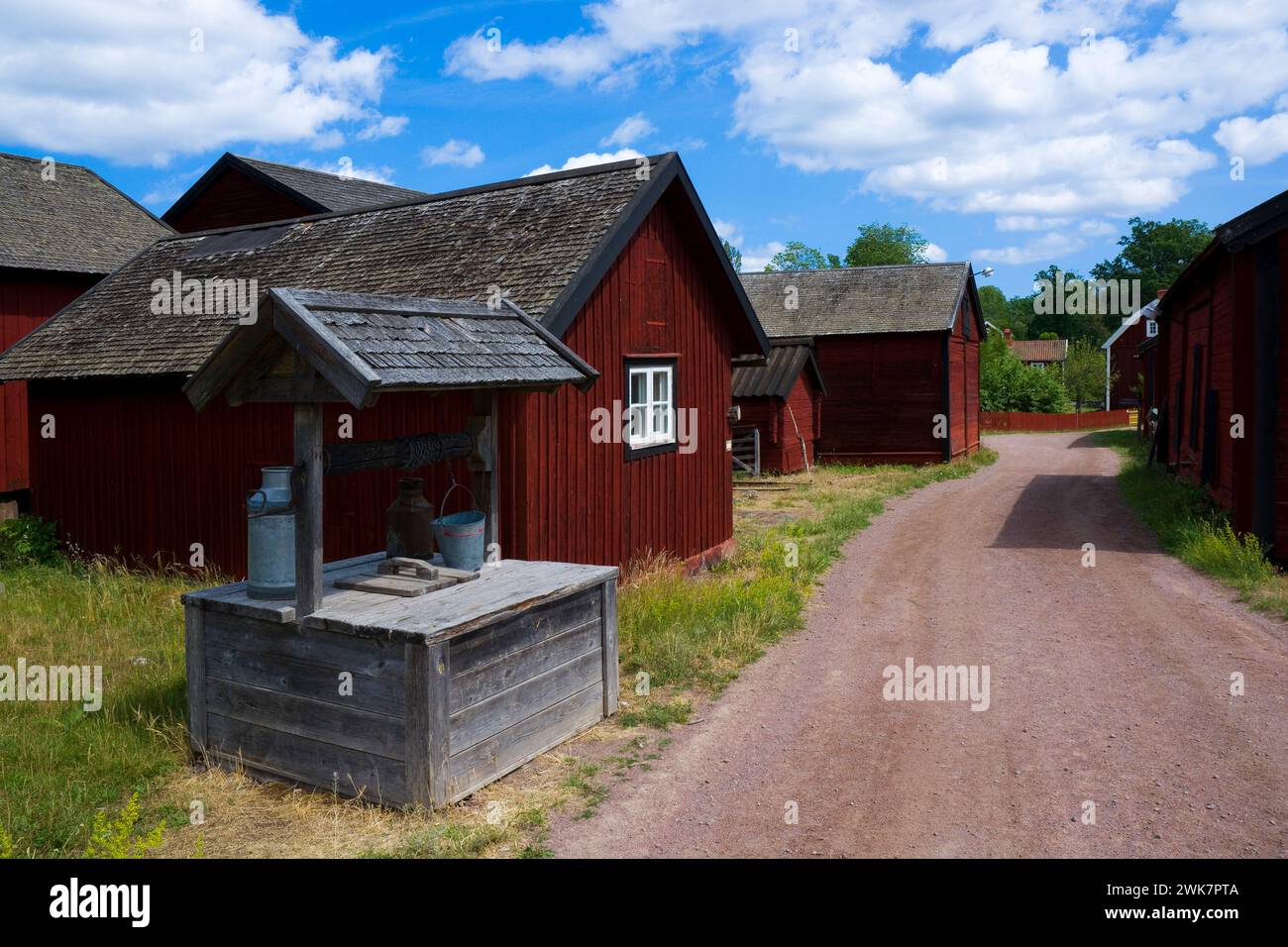 Borgo storico di Stensjo By, Svezia Foto Stock