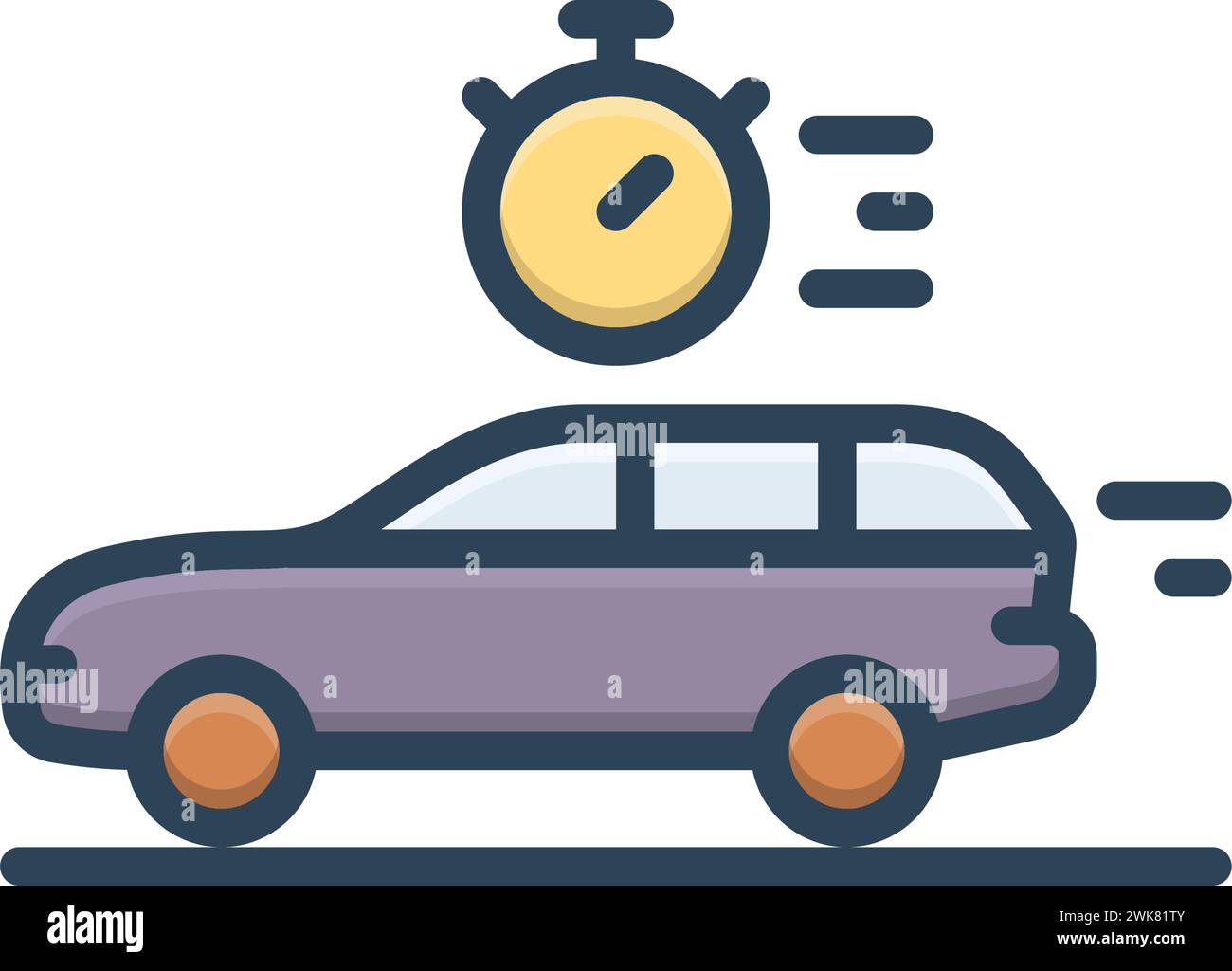 Icona per rapidamente, frettolosamente Illustrazione Vettoriale